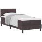 Preview: Boxspringbett mit Matratze Dunkelbraun 80x200 cm Stoff