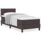 Preview: Boxspringbett mit Matratze Dunkelbraun 80x200 cm Stoff