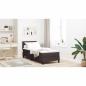 Preview: Boxspringbett mit Matratze Dunkelbraun 80x200 cm Stoff