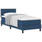 Preview: Boxspringbett mit Matratze Blau 80x200 cm Stoff