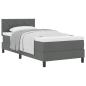 Preview: Boxspringbett mit Matratze Dunkelgrau 90x190 cm Stoff