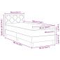 Preview: Boxspringbett mit Matratze Schwarz 90x190 cm Stoff