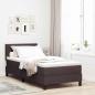 Preview: ARDEBO.de - Boxspringbett mit Matratze Dunkelbraun 90x190 cm Stoff
