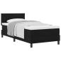 Preview: Boxspringbett mit Matratze Schwarz 90x200 cm Stoff