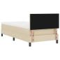 Preview: Boxspringbett mit Matratze Creme 90x200 cm Stoff