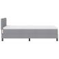 Preview: Boxspringbett mit Matratze hellgrau 100x200 cm Stoff