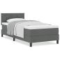 Preview: Boxspringbett mit Matratze Dunkelgrau 100x200 cm Stoff