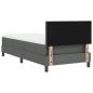 Preview: Boxspringbett mit Matratze Dunkelgrau 100x200 cm Stoff