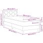 Preview: Boxspringbett mit Matratze Dunkelbraun 100x200 cm Stoff