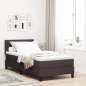 Preview: Boxspringbett mit Matratze Dunkelbraun 100x200 cm Stoff