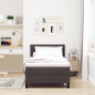 Preview: Boxspringbett mit Matratze Dunkelbraun 100x200 cm Stoff