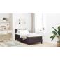 Preview: Boxspringbett mit Matratze Dunkelbraun 100x200 cm Stoff