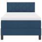 Preview: Boxspringbett mit Matratze Blau 100x200 cm Stoff