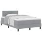 Preview: Boxspringbett mit Matratze Hellgrau 120x190 cm Stoff