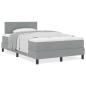 Preview: Boxspringbett mit Matratze Hellgrau 120x190 cm Stoff