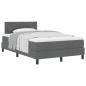 Preview: Boxspringbett mit Matratze Dunkelgrau 120x190 cm Stoff