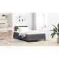 Preview: Boxspringbett mit Matratze Dunkelgrau 120x190 cm Stoff