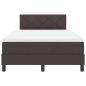 Preview: Boxspringbett mit Matratze Dunkelbraun 120x190 cm Stoff