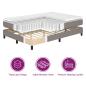 Preview: Boxspringbett mit Matratze Taupe 120x190 cm Stoff