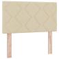 Preview: Boxspringbett mit Matratze Creme 120x200 cm Stoff