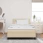 Preview: Boxspringbett mit Matratze Creme 120x200 cm Stoff