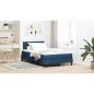 Preview: Boxspringbett mit Matratze Blau 120x200 cm Stoff