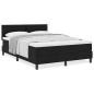 Preview: Boxspringbett mit Matratze Schwarz 140x190 cm Stoff