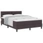 Preview: Boxspringbett mit Matratze Dunkelbraun 140x190 cm Stoff