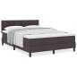 Preview: Boxspringbett mit Matratze Dunkelbraun 140x190 cm Stoff