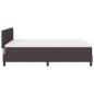 Preview: Boxspringbett mit Matratze Dunkelbraun 140x190 cm Stoff