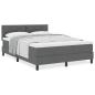 Preview: Boxspringbett mit Matratze Dunkelgrau 140x200 cm Stoff