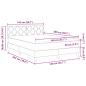 Preview: Boxspringbett mit Matratze Blau 140x200 cm Stoff