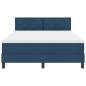 Preview: Boxspringbett mit Matratze Blau 140x200 cm Stoff