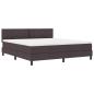 Preview: Boxspringbett mit Matratze Dunkelbraun 180x200 cm Stoff