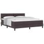 Preview: Boxspringbett mit Matratze Dunkelbraun 180x200 cm Stoff