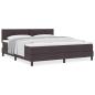 Preview: Boxspringbett mit Matratze Dunkelbraun 180x200 cm Stoff