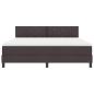 Preview: Boxspringbett mit Matratze Dunkelbraun 180x200 cm Stoff