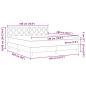 Preview: Boxspringbett mit Matratze Creme 180x200 cm Stoff