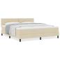Preview: Boxspringbett mit Matratze Creme 180x200 cm Stoff