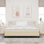 Preview: Boxspringbett mit Matratze Creme 180x200 cm Stoff