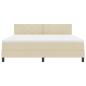 Preview: Boxspringbett mit Matratze Creme 180x200 cm Stoff