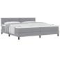 Preview: Boxspringbett mit Matratze Hellgrau 200x200 cm Stoff