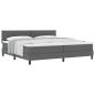 Preview: Boxspringbett mit Matratze Dunkelgrau 200x200 cm Stoff