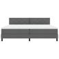 Preview: Boxspringbett mit Matratze Dunkelgrau 200x200 cm Stoff