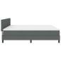 Preview: Boxspringbett mit Matratze Dunkelgrau 200x200 cm Stoff
