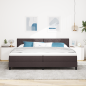 Preview: Boxspringbett mit Matratze Dunkelbraun 200x200 cm Stoff