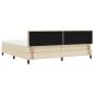 Preview: Boxspringbett mit Matratze Creme 200x200 cm Stoff