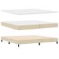 Preview: Boxspringbett mit Kopfteil Creme 200 x 200 cm Stoff