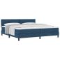 Preview: Boxspringbett mit Kopfteil Blau 200 x 200 cm Stoff