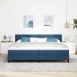 Preview: Boxspringbett mit Kopfteil Blau 200 x 200 cm Stoff